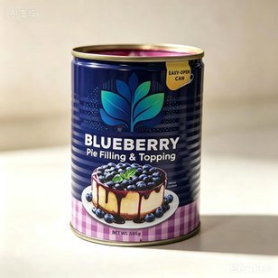 蓝莓派馅罐装